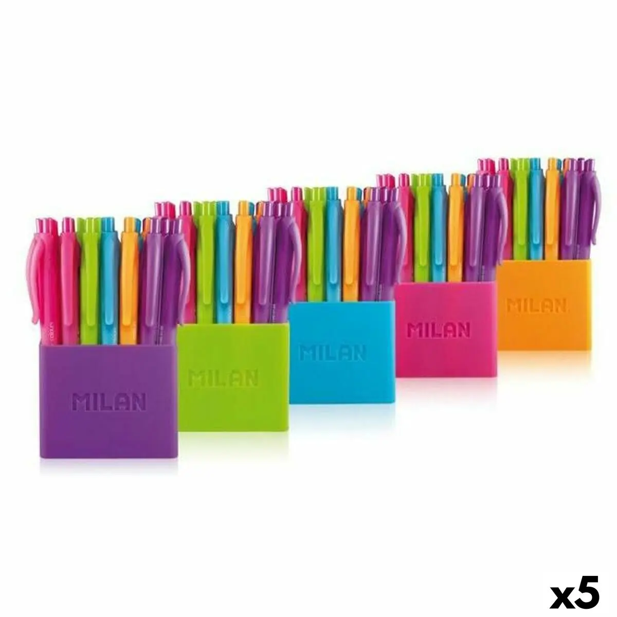 Set di Penne Milan P1 Touch Multicolore 1 mm (5 Unità)