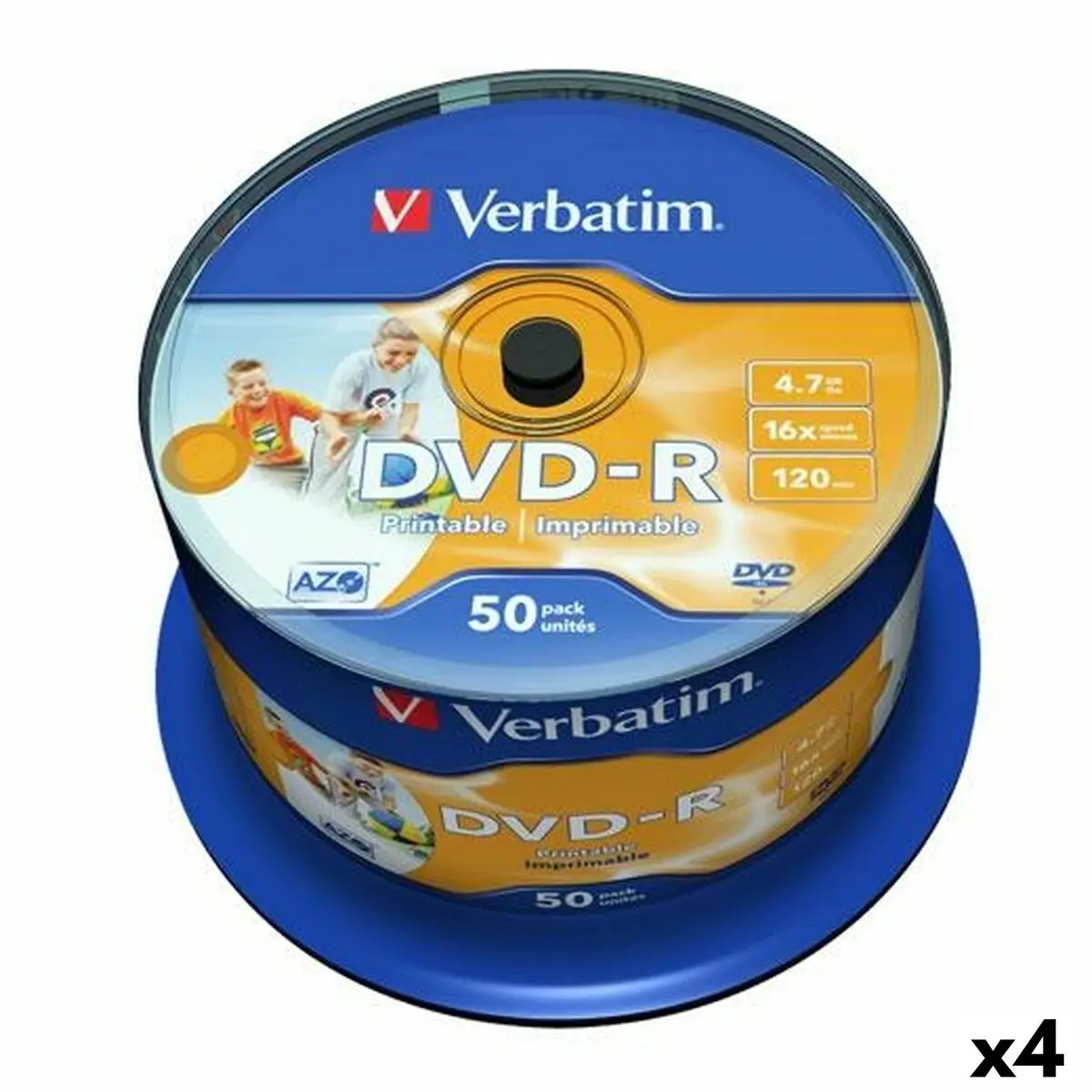 DVD-R Verbatim 4,7 GB 16x (4 Unità)