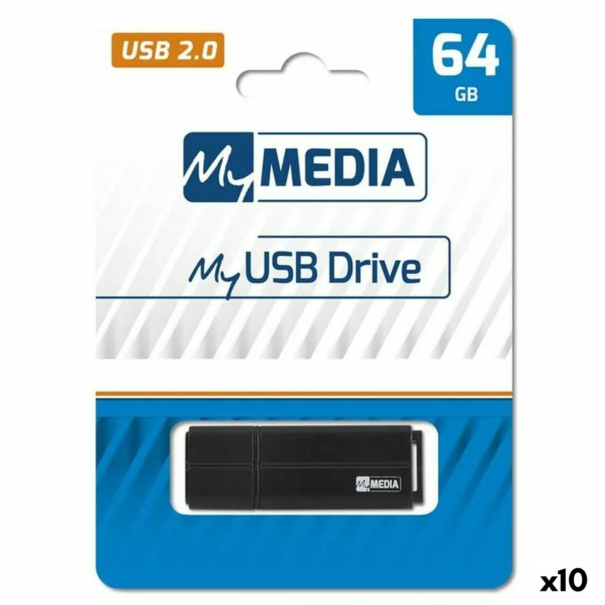 Pendrive MyMedia Nero 64 GB (10 Unità)