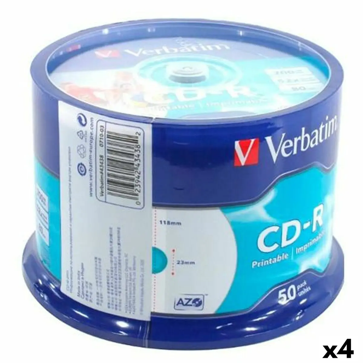 CD-R Verbatim 700 MB 52x (4 Unità)