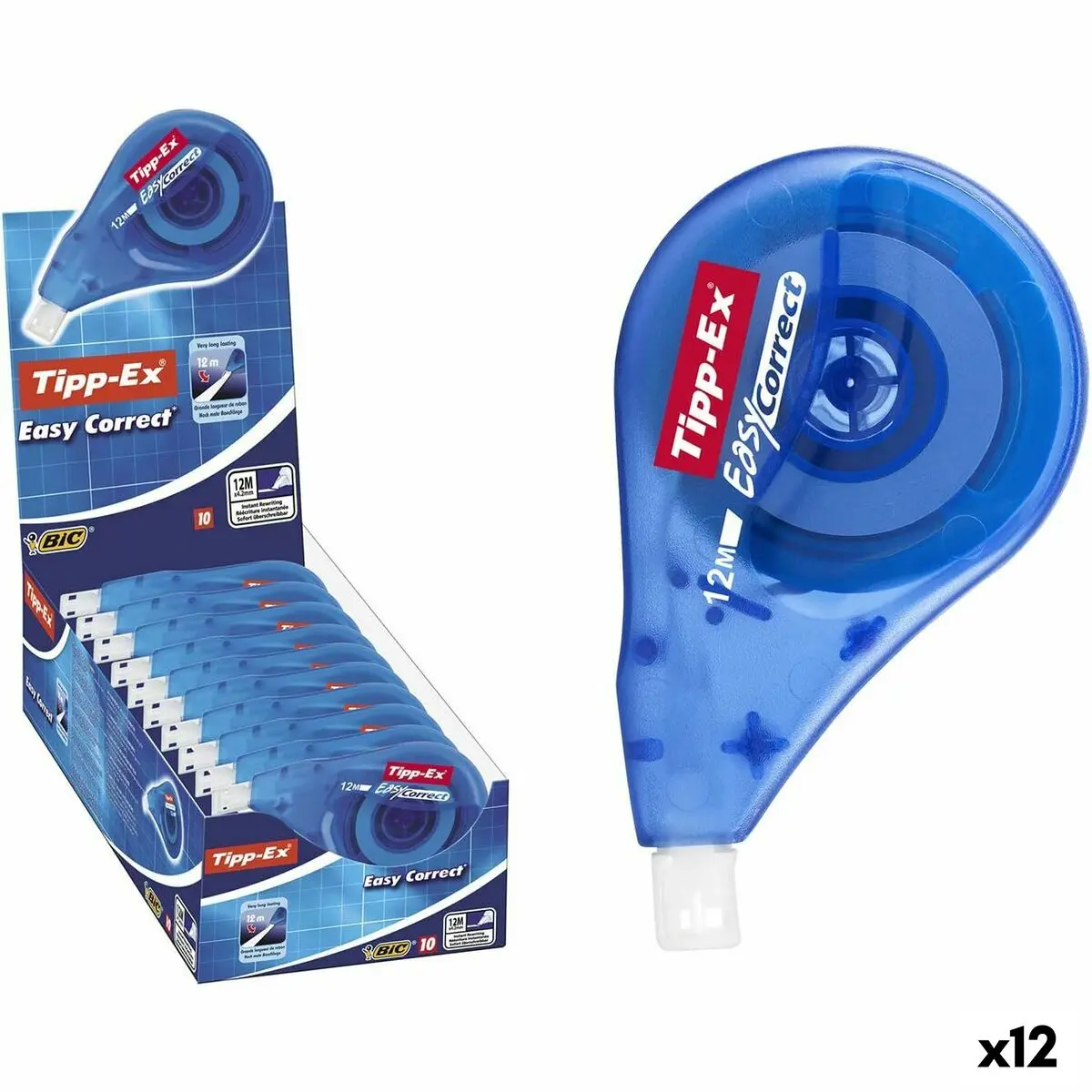 Correttore a Nastro TIPP-EX Easy Correct 12 m 4,2 mm (12 Unità)