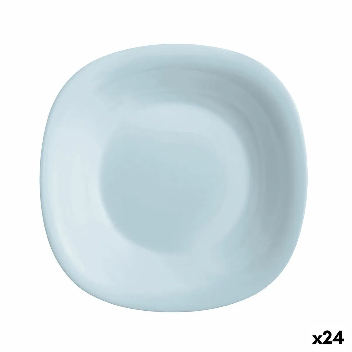 Piatto Fondo Luminarc Carine Paradise Azzurro Vetro 21 cm (24 Unità)