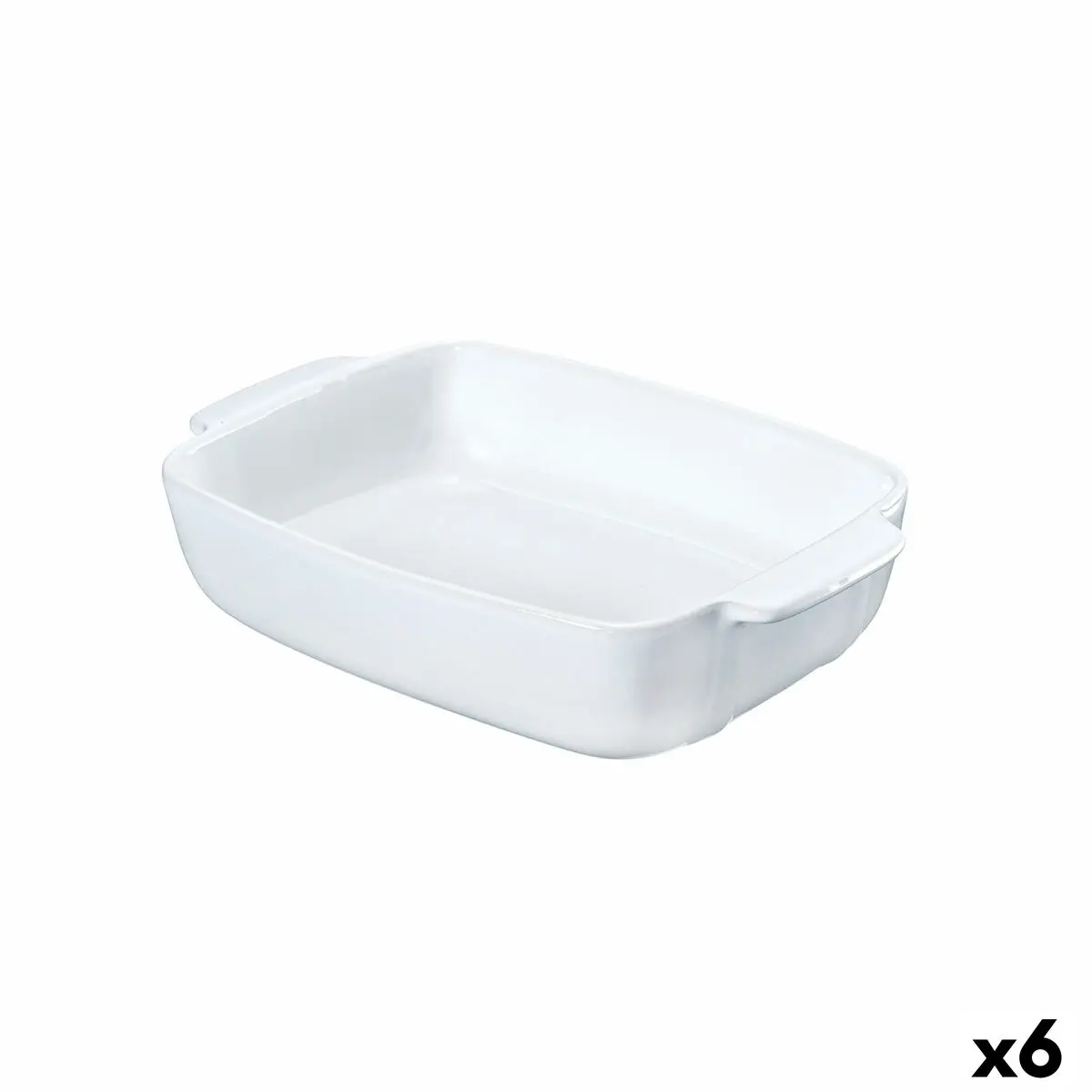 Teglia da Cucina Pyrex Signature Bianco Ceramica Rettangolare 25 x 19 x 7 cm (6 Unità)