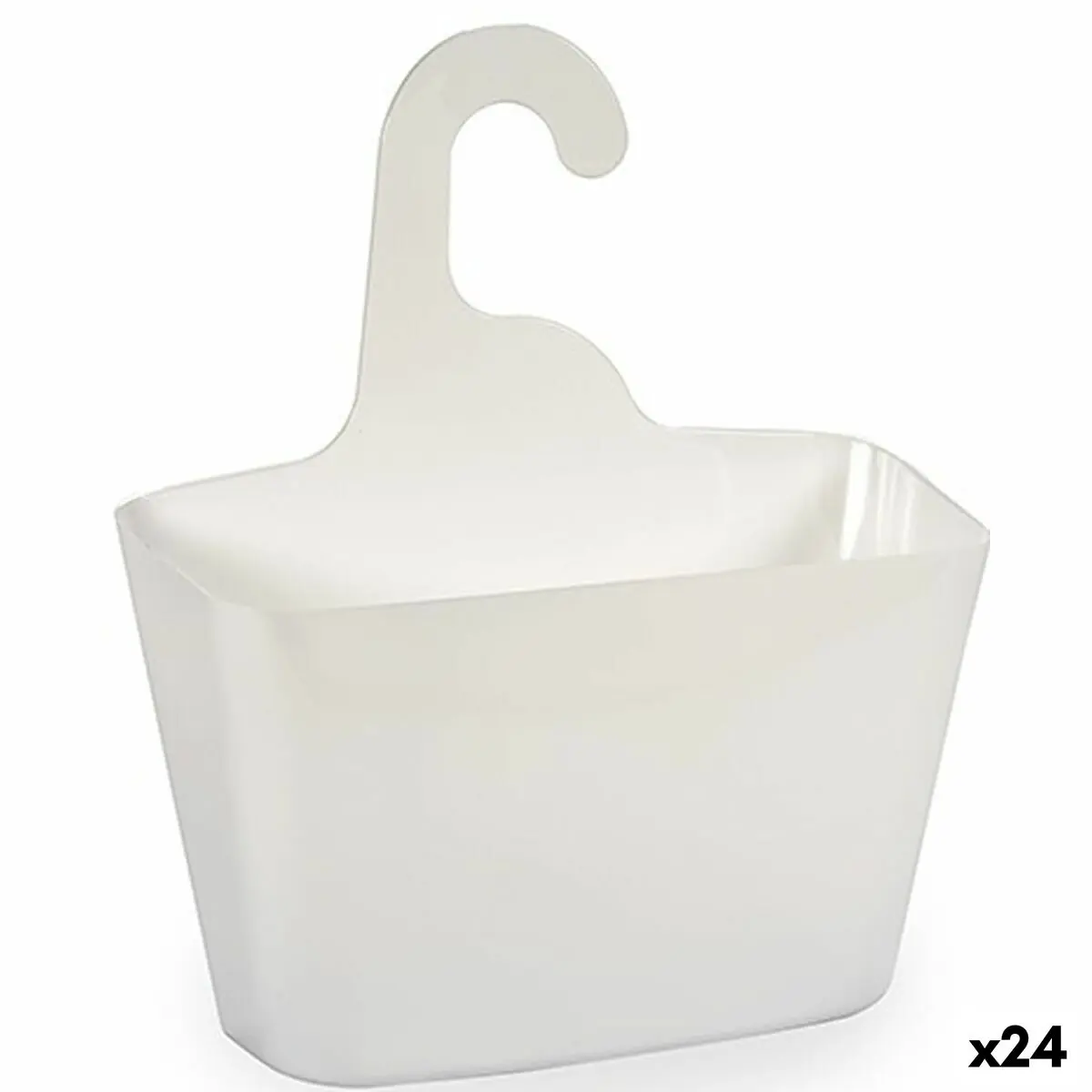 Portaoggetti da Doccia Bianco Plastica 11,5 x 31,5 x 28,5 cm (24 Unità)