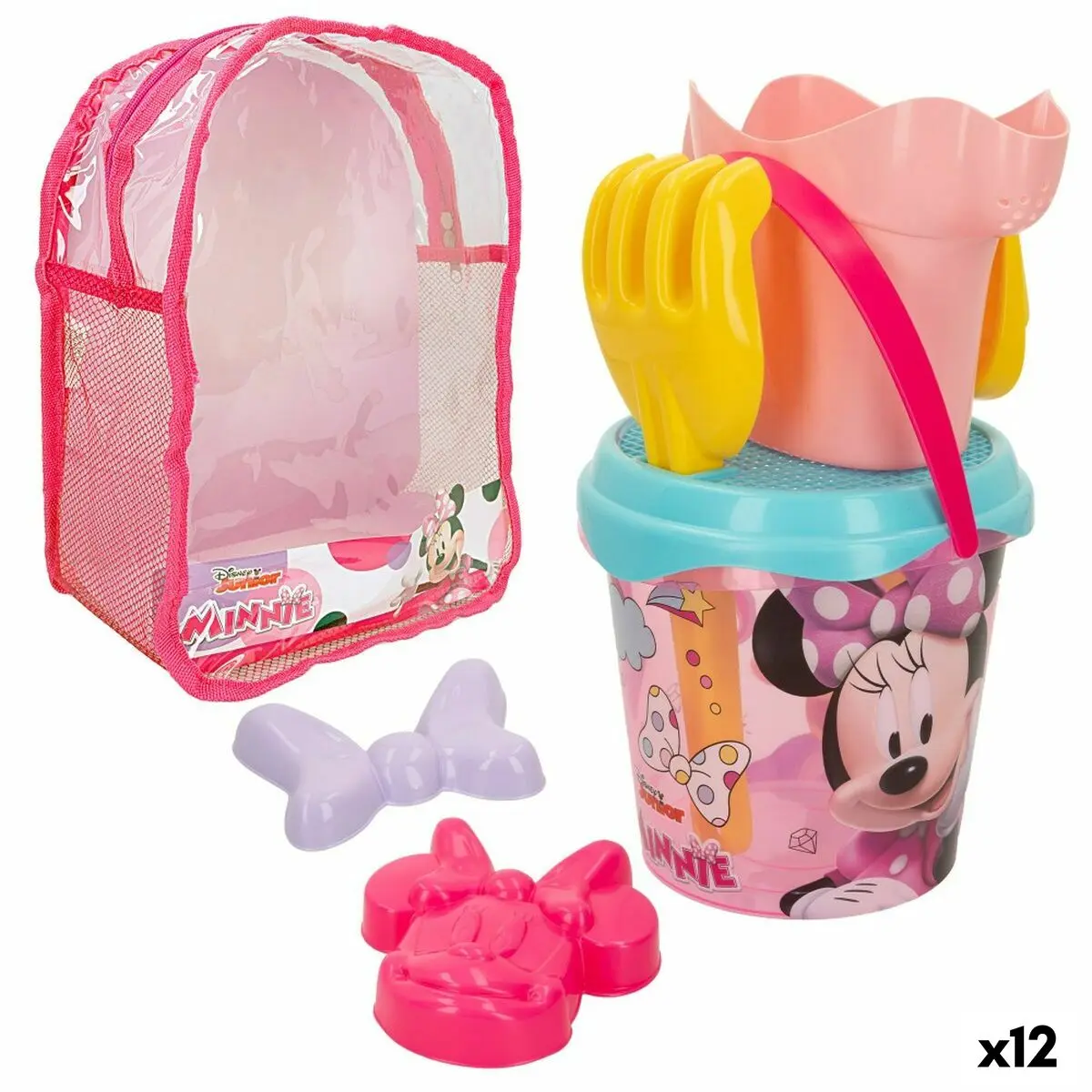 Set di giocattoli per il mare Minnie Mouse 18 x 16 x 18 cm (12 Unità)