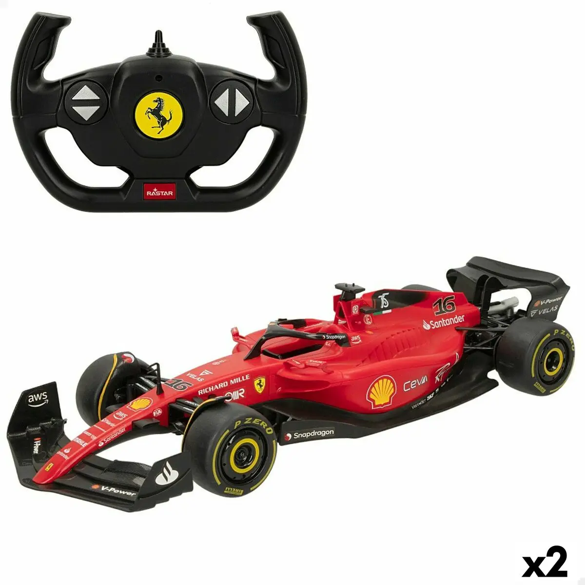 Macchinina Radiocomandata Ferrari 47 x 10 x 17 cm (2 Unità)