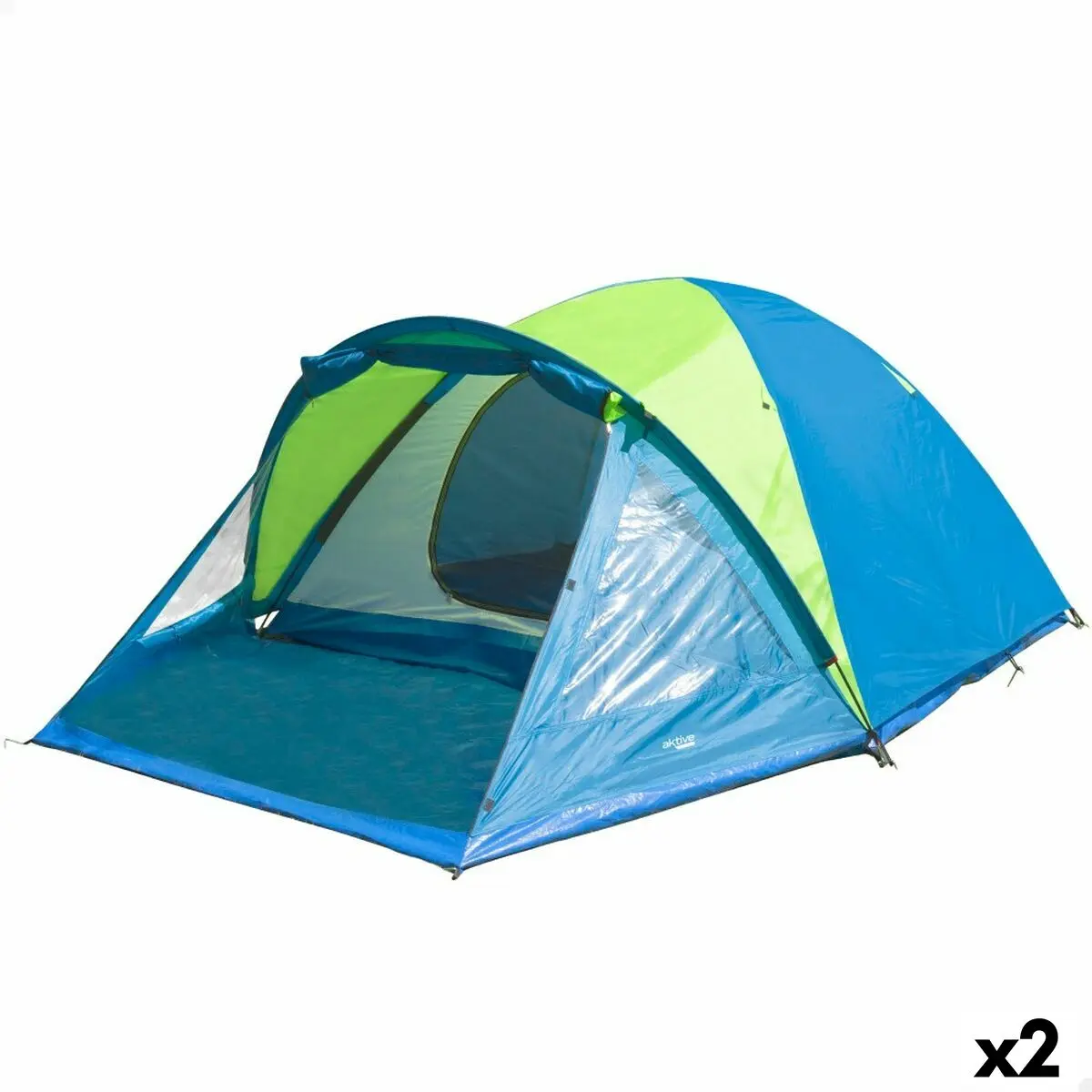 Tenda da Campeggio Aktive 240 x 130 x 330 cm (2 Unità)