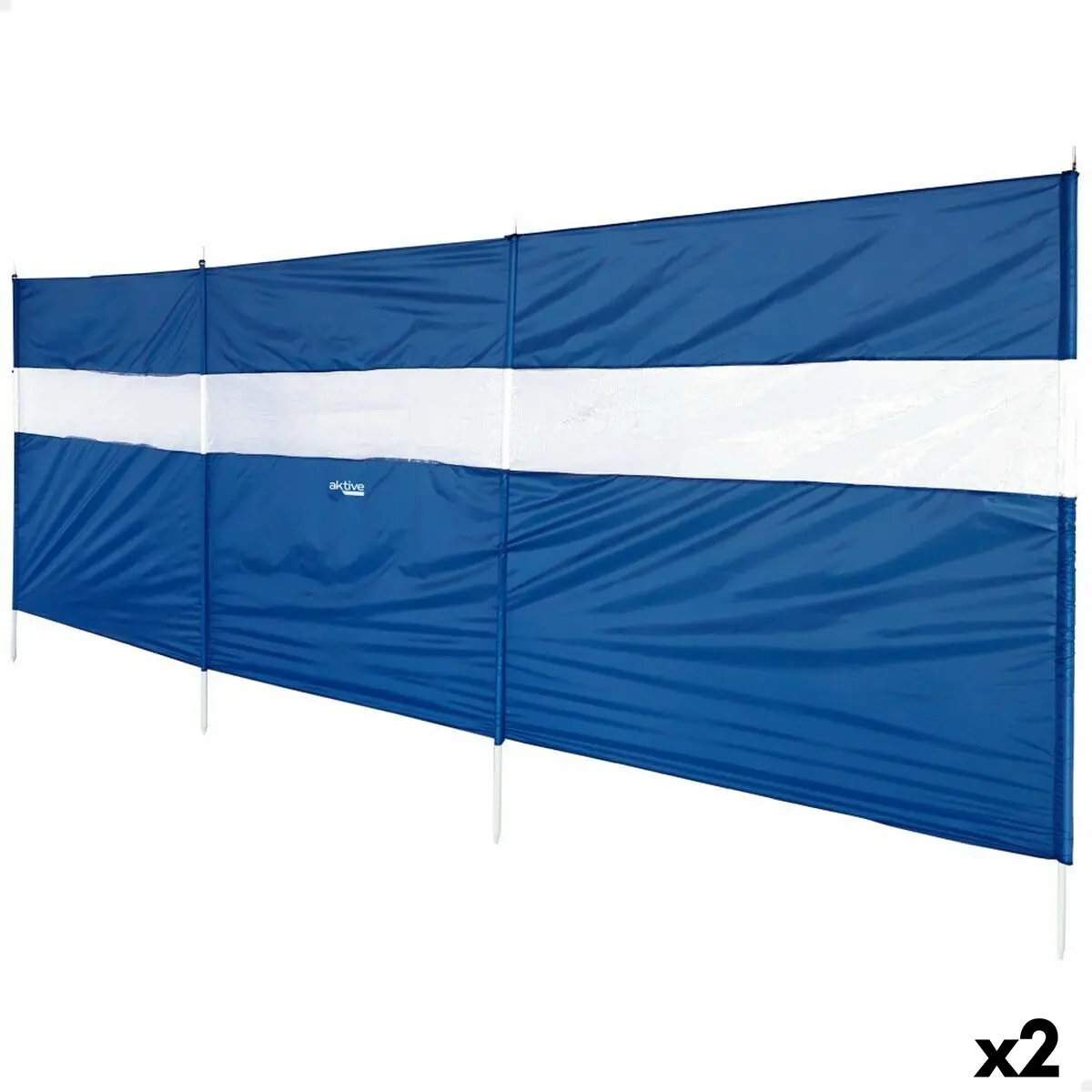 Tenda da Spiaggia Aktive Poliestere 440 x 130 x 1,9 cm