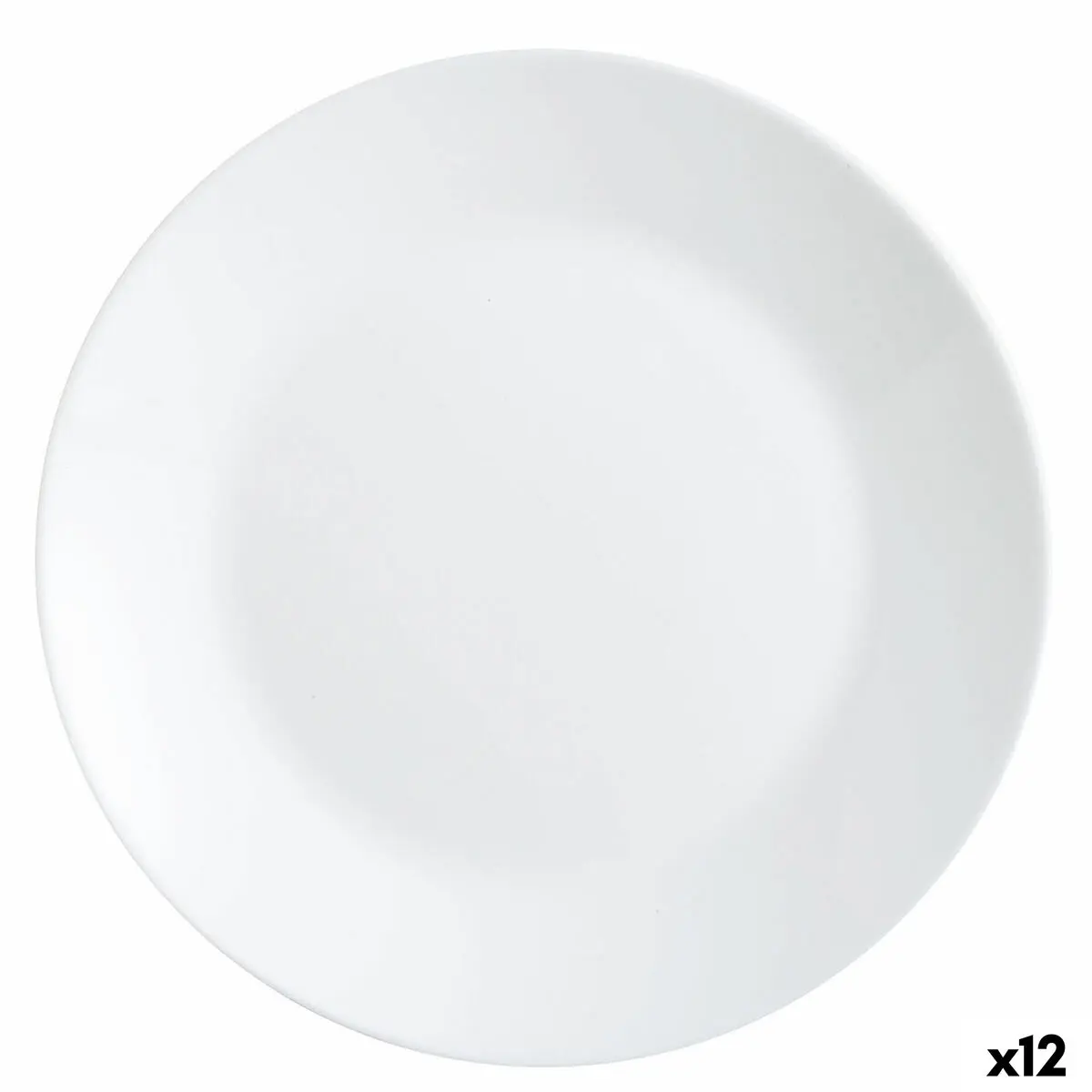 Piatto da pranzo Luminarc Zelie Bianco Vetro Ø 25 cm (12 Unità)