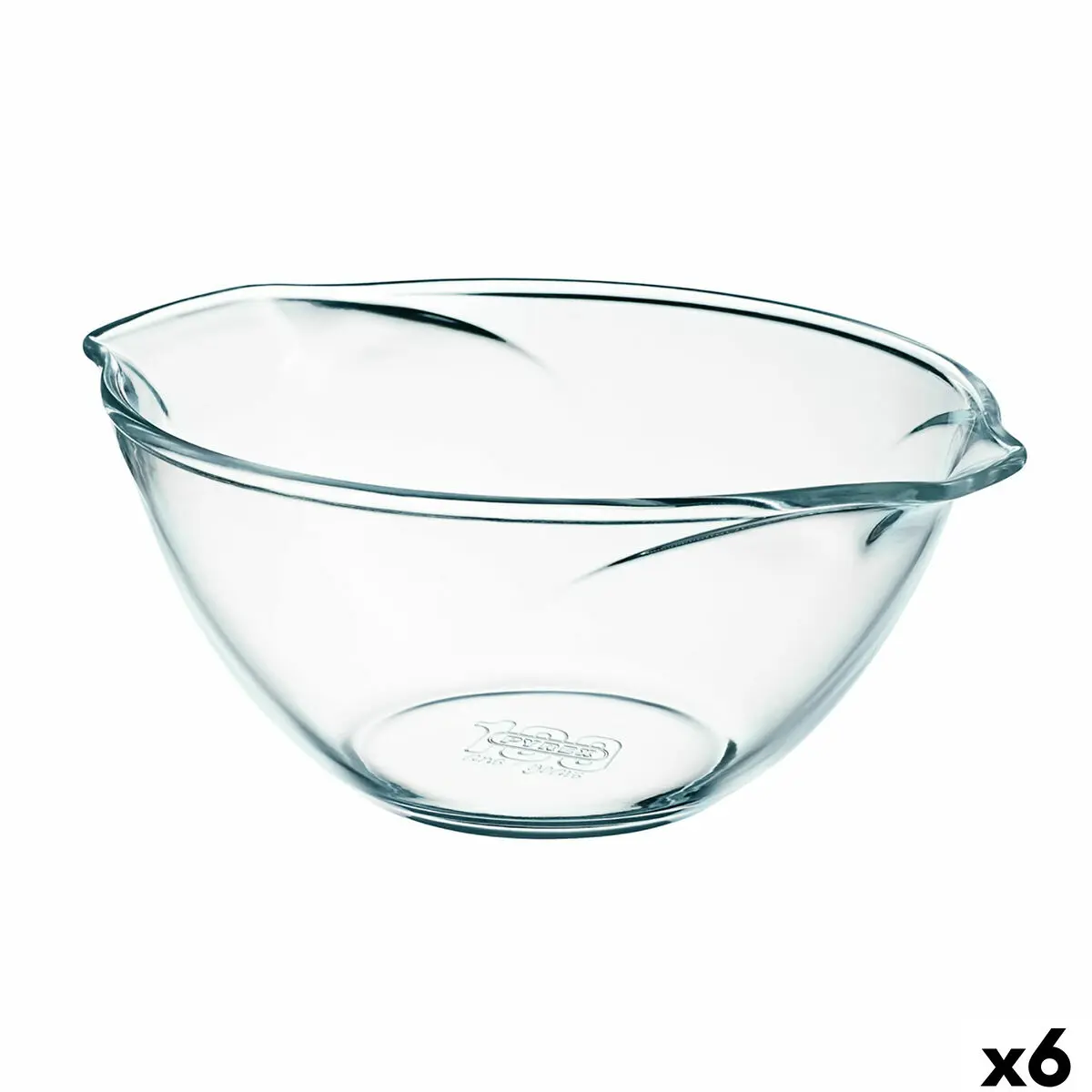 Ciotola per Mescolare Pyrex Classic Vidrio Trasparente Vetro 27 x 23 x 12 cm 6 Unità