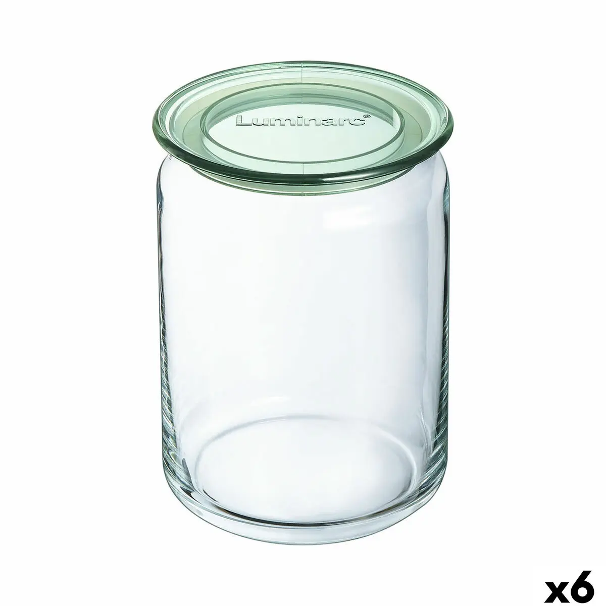 Vaso Luminarc Pure Jar Verde Vetro 1 L (6 Unità)