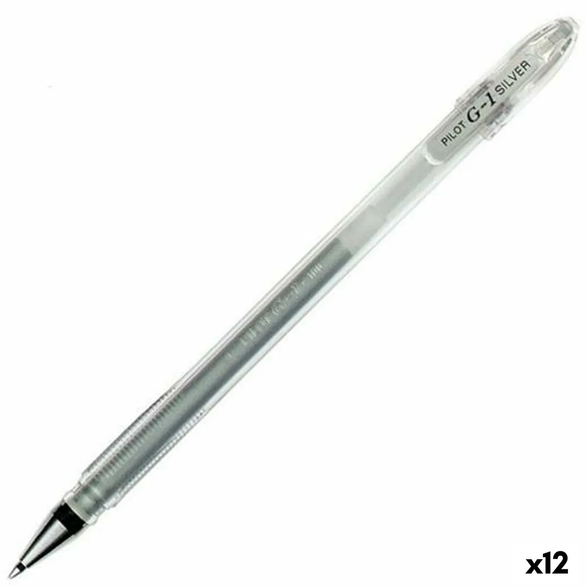 Penna Roller Pilot G-1 Argentato 0,4 mm (12 Unità)