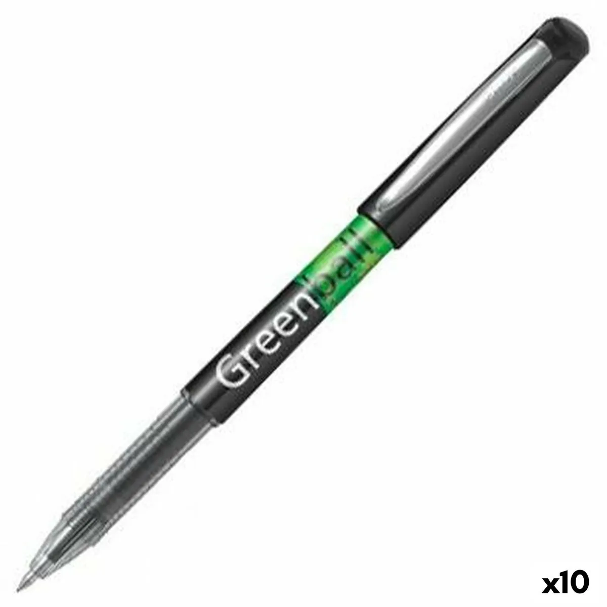 Penna a inchiostro liquido Pilot Green-Ball Nero 0,35 mm (10 Unità)