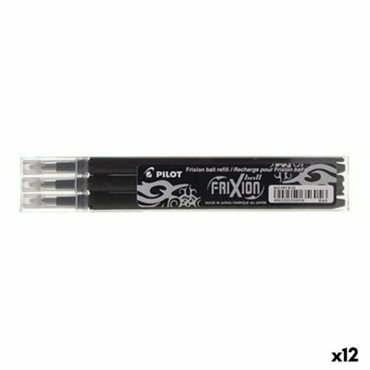 Set di ricambi Pilot Frixion 0,7 Penna 3 Pezzi Nero (12 Unità)