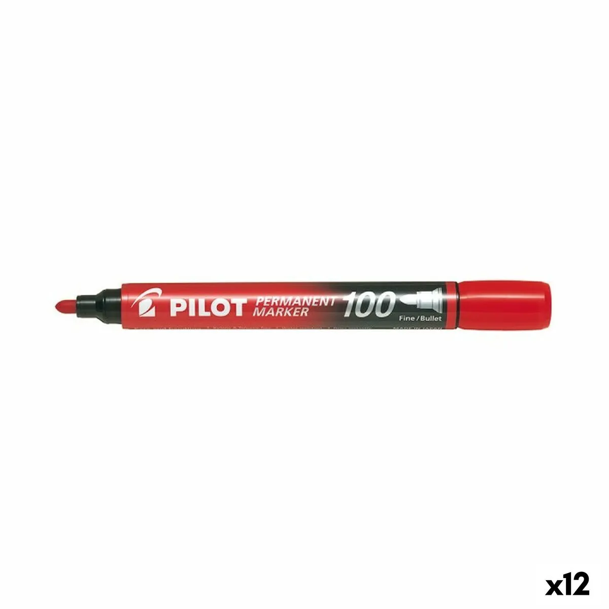 Marcatore permanente Pilot SCA-100 Rosso (12 Unità)