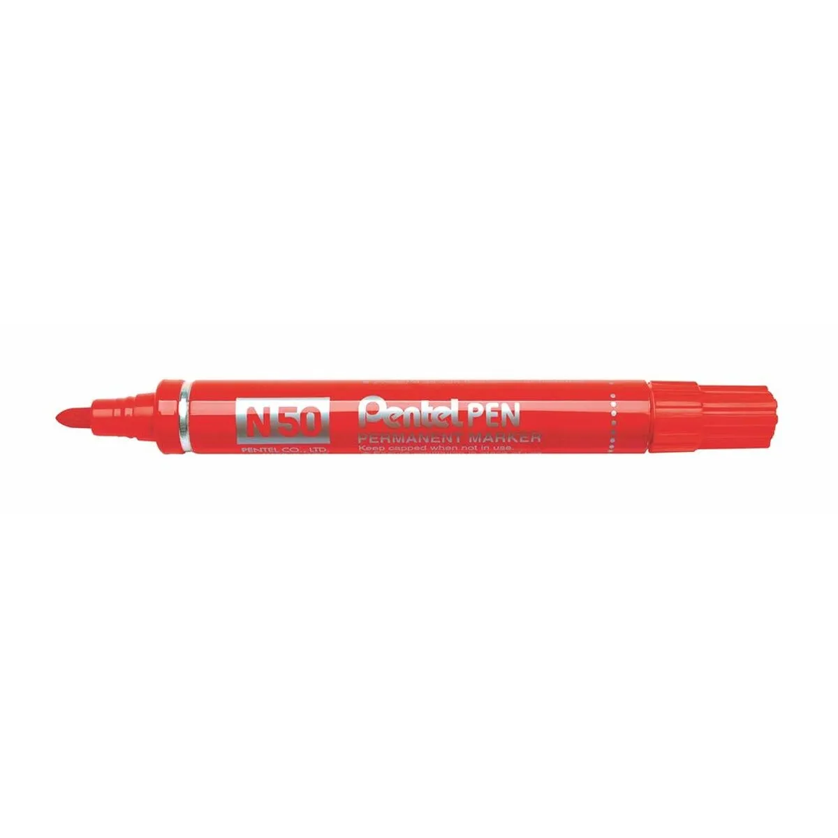 Marcatore permanente Pentel N50-BE Rosso 12 Pezzi