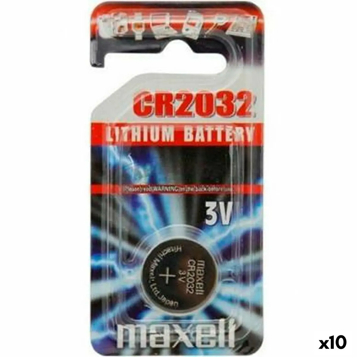 Cella a bottone Maxell 10238500 3V CR2032 Batterie a Litio (10 Unità)