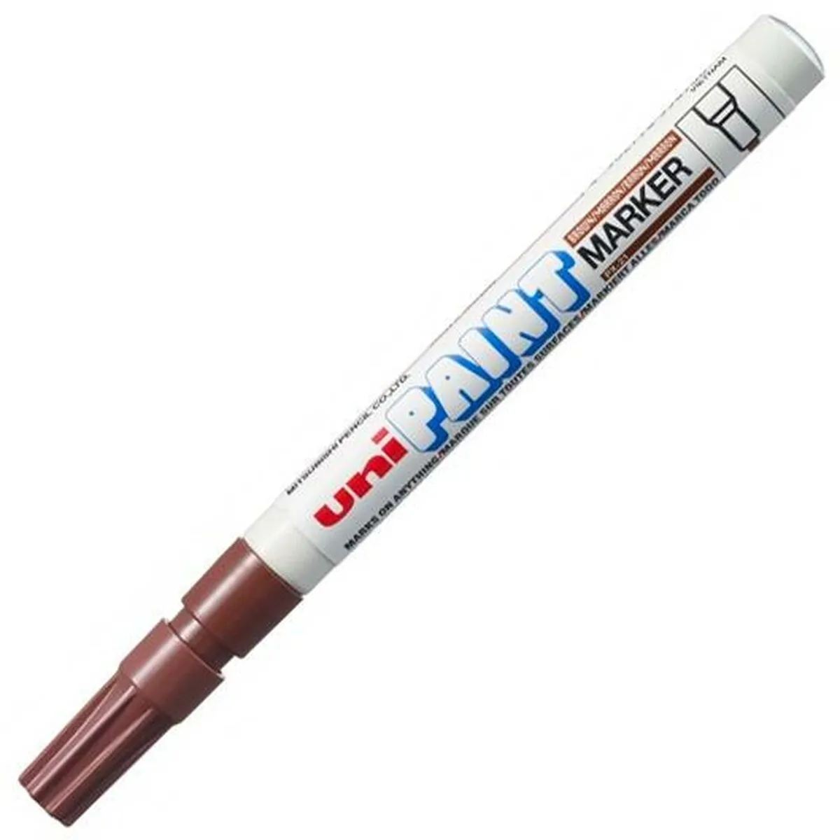 Marcatore permanente Uni-Ball Paint PX-21L Marrone 12 Pezzi