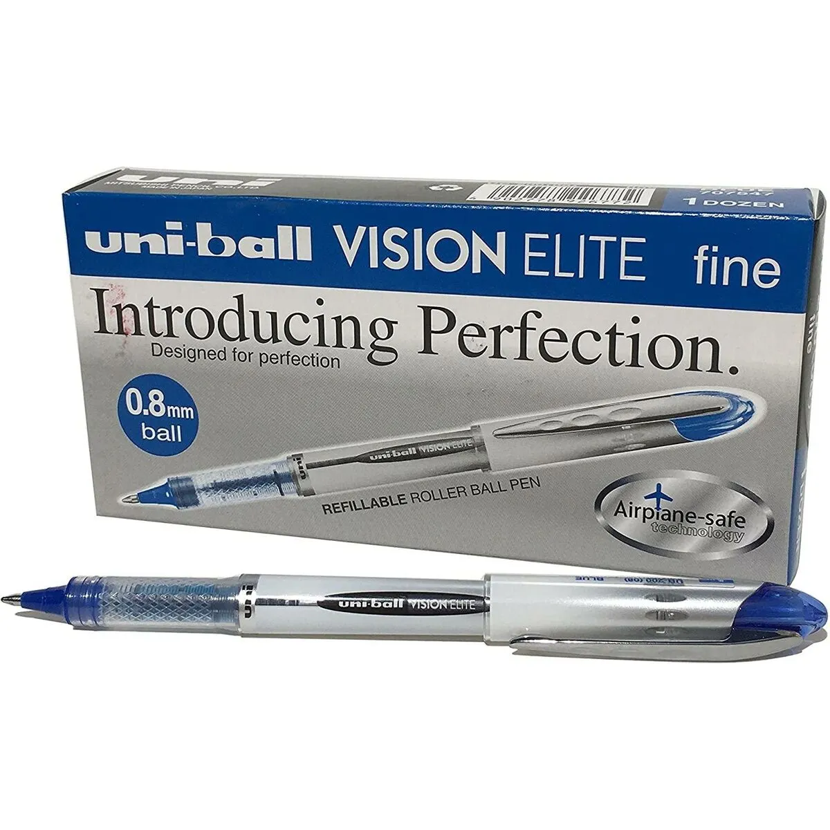 Penna a inchiostro liquido Uni-Ball Vision Elite UB-200 Blu scuro 0,6 mm (12 Pezzi)