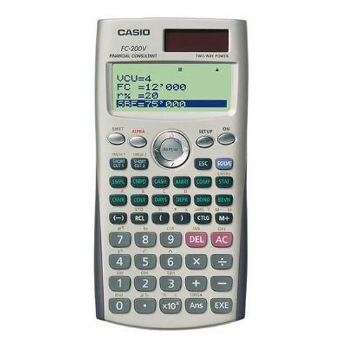 Calcolatrice scientifica Casio FC-200V Plastica