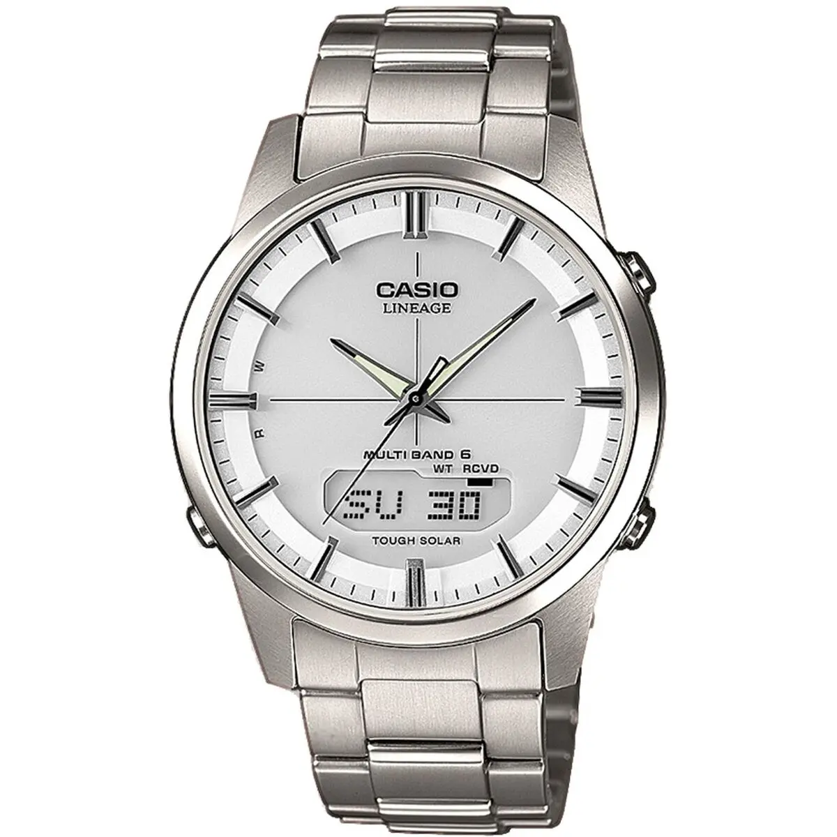 Orologio Uomo Casio LINEAGE Multiband 6 Tough Solar Argentato (Ø 40 mm)