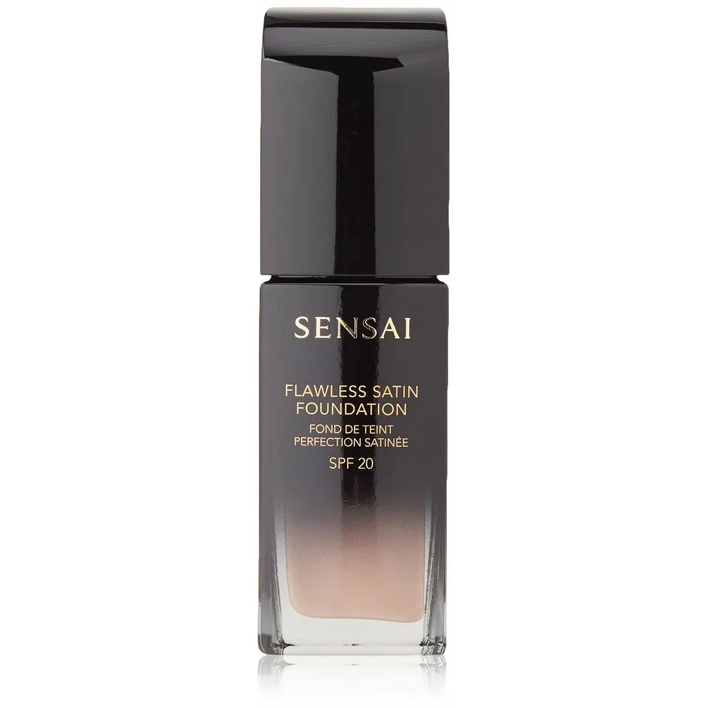 Base per Trucco Fluida Lawless Satin Foundation Sensai 102-Ivory beig (30 ml)