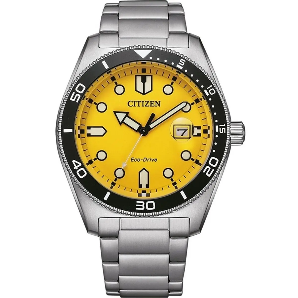 Orologio Uomo Citizen OF COLLECTION - MARINE 1760 ECO DRIVE - YELLOW Giallo Argentato (Ø 43 mm)