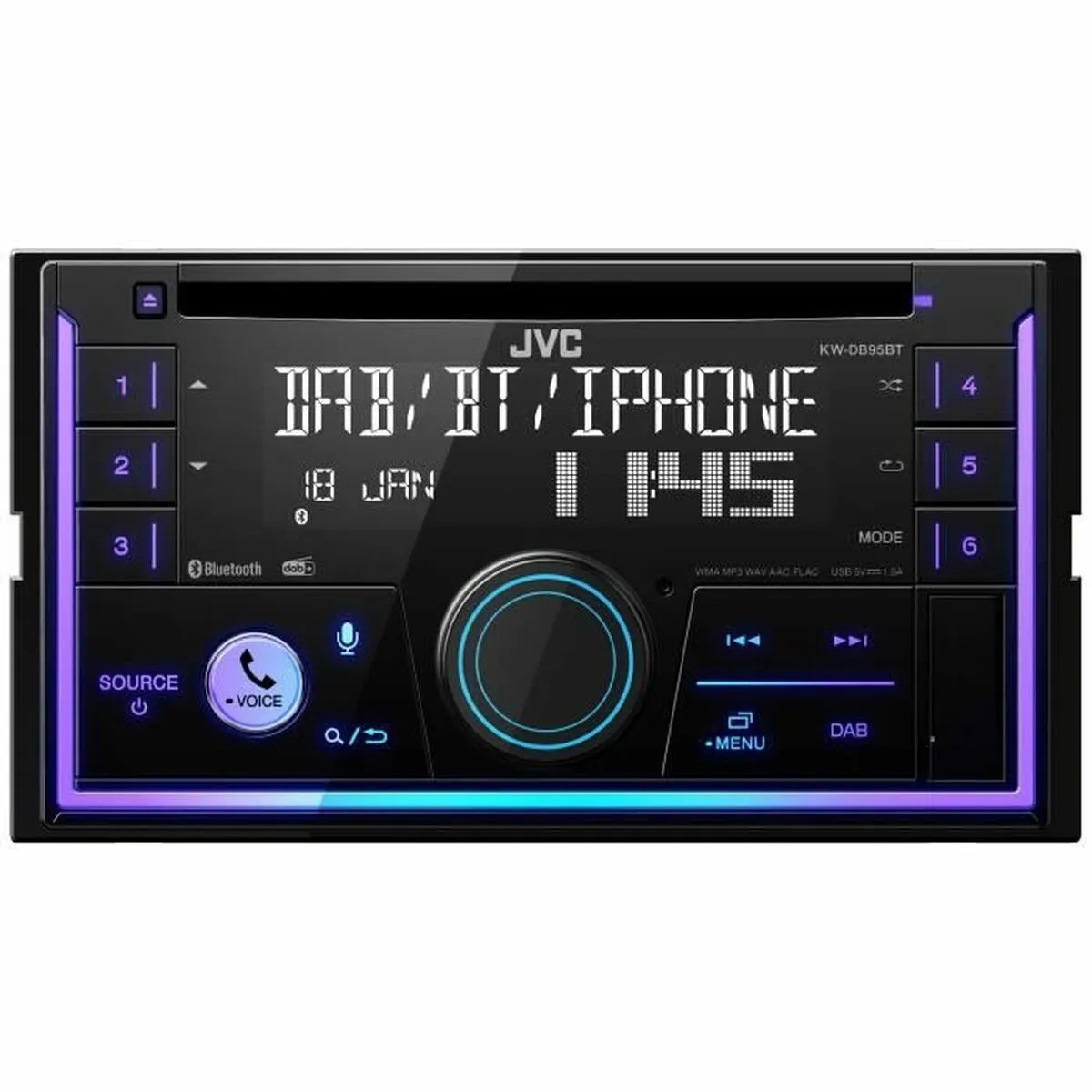 Radio CD per Auto JVC KD-X482DBT Nero