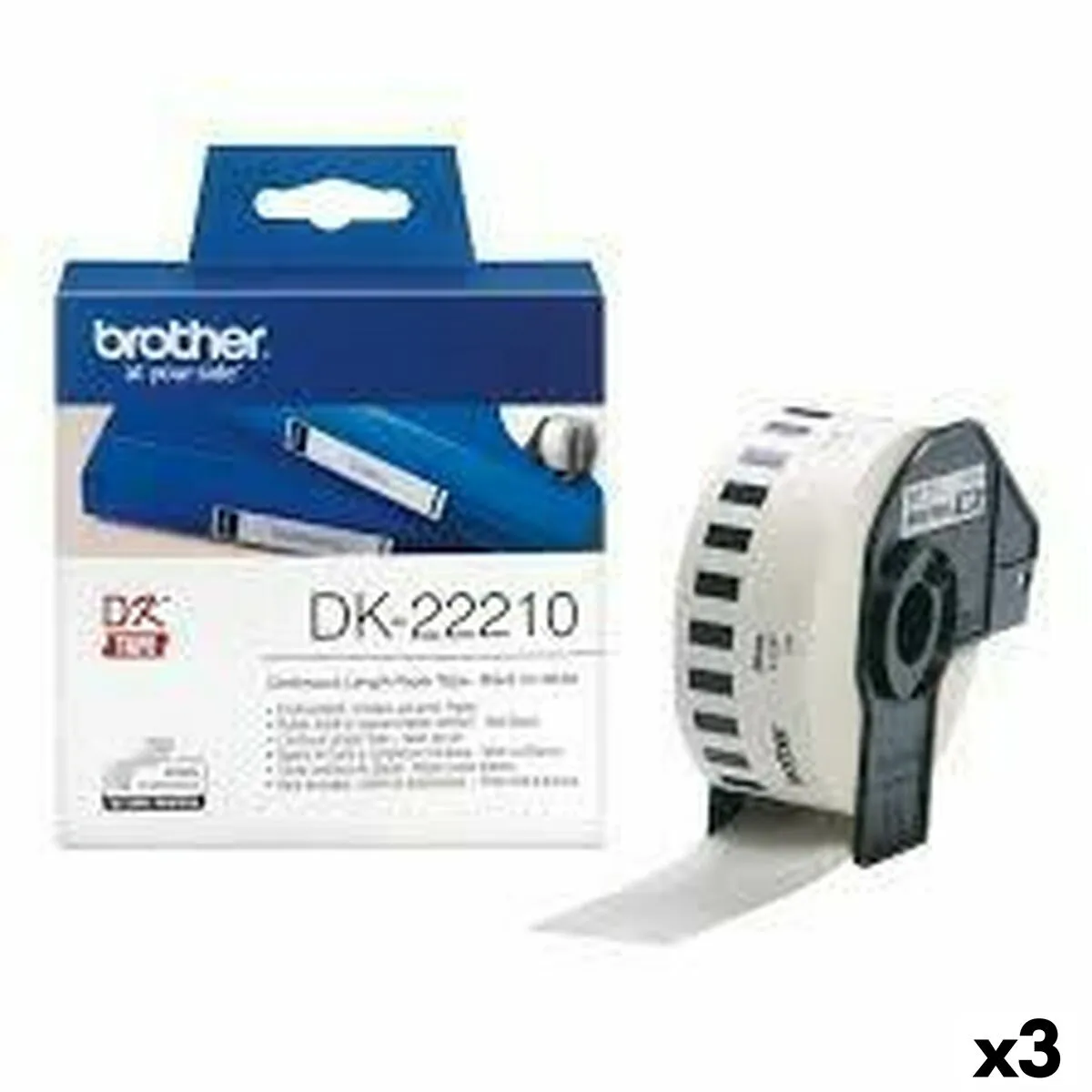 Carta Continua per Stampanti Brother DK-22210 Bianco 29 mm x 30,48 m