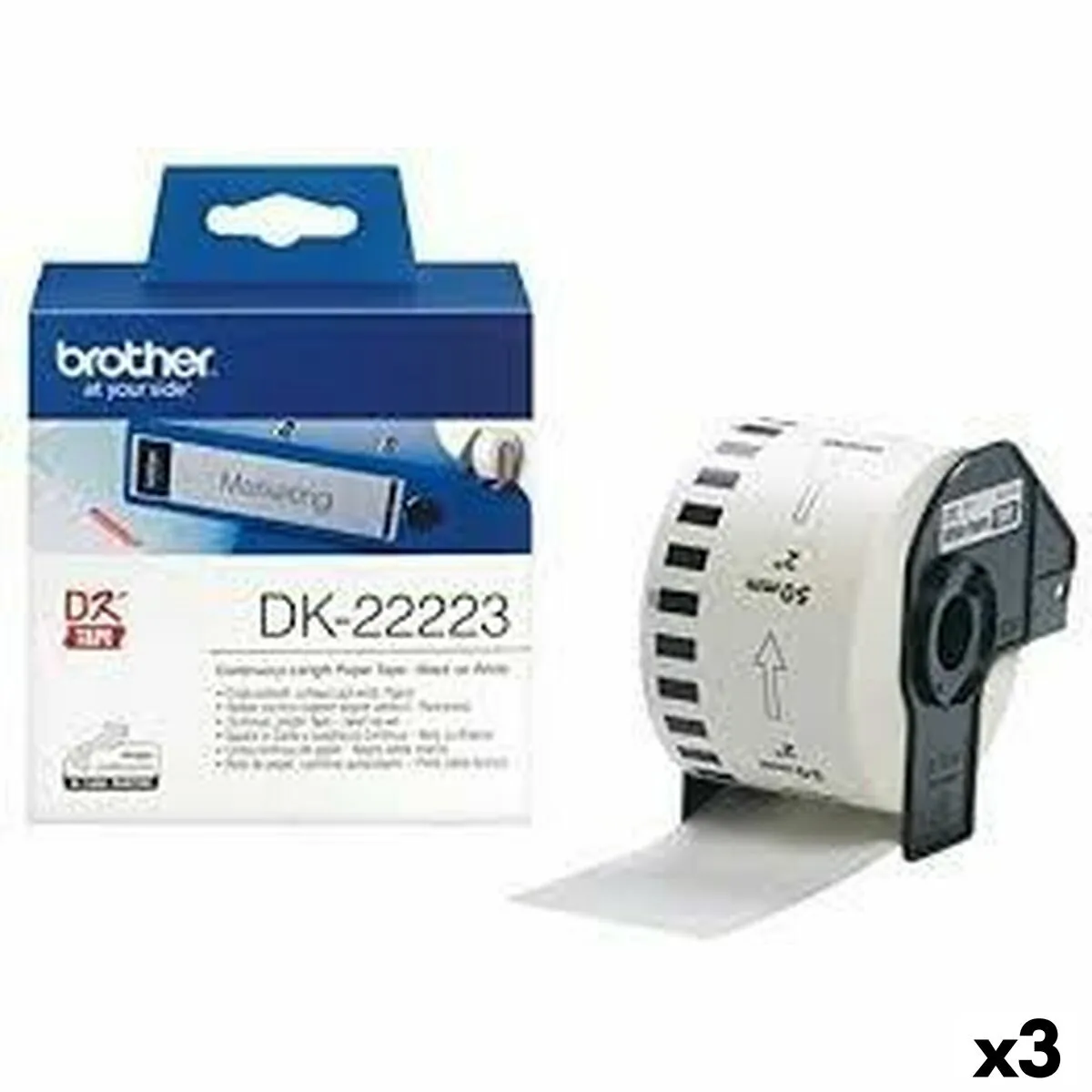 Carta Continua per Stampanti Brother DK-22223 Bianco 50 mm x 30,48 m