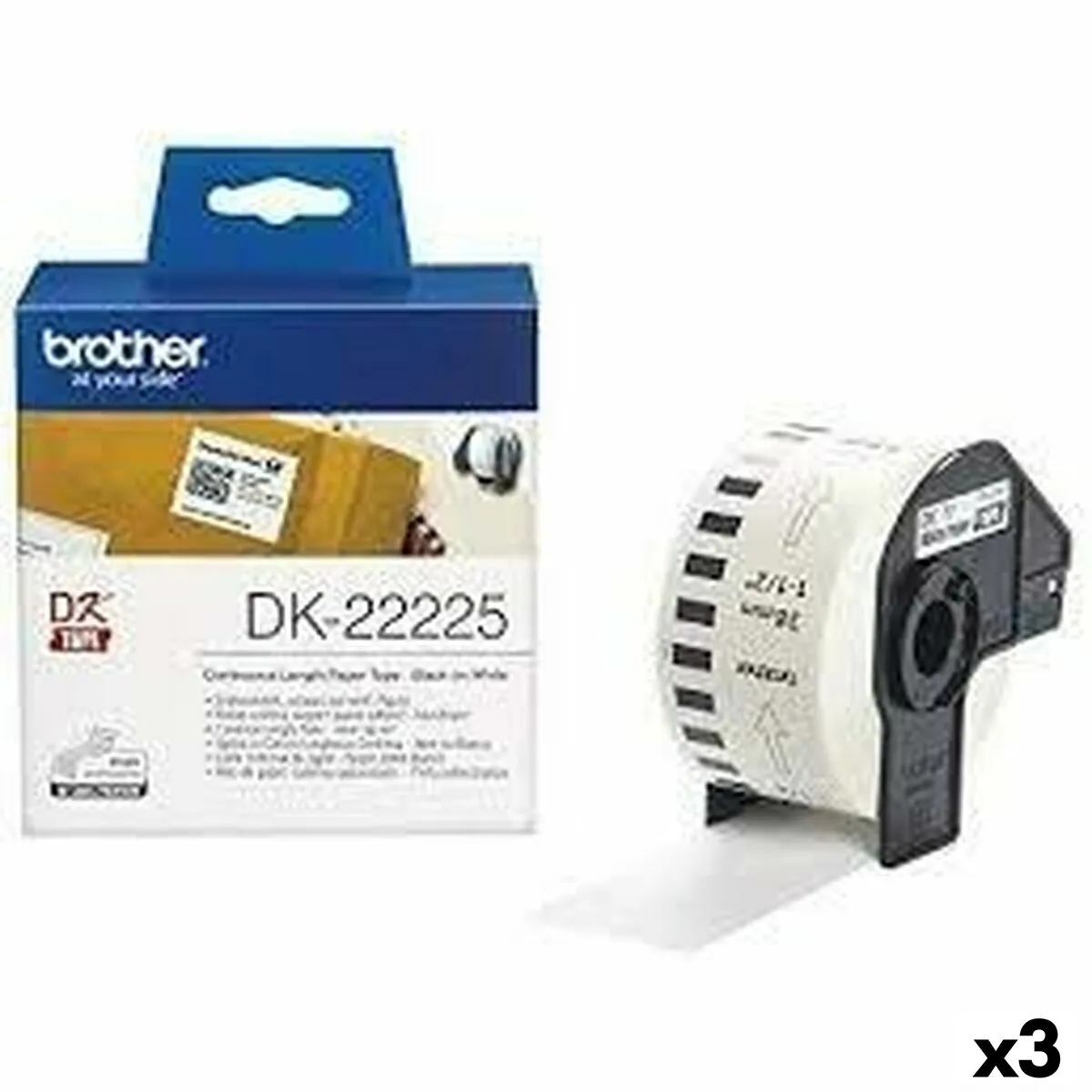 Carta Continua per Stampanti Brother DK-22225 Bianco 38 mm x 30,48 m