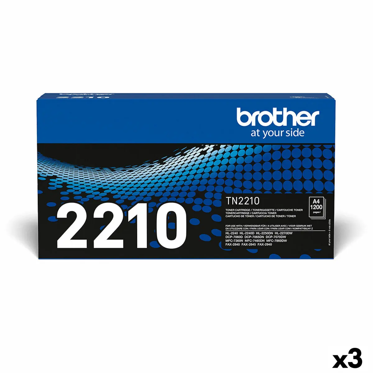 Toner Brother HL-2240D/2250DN/2270DW/FAX 2840 Nero (3 Unità)