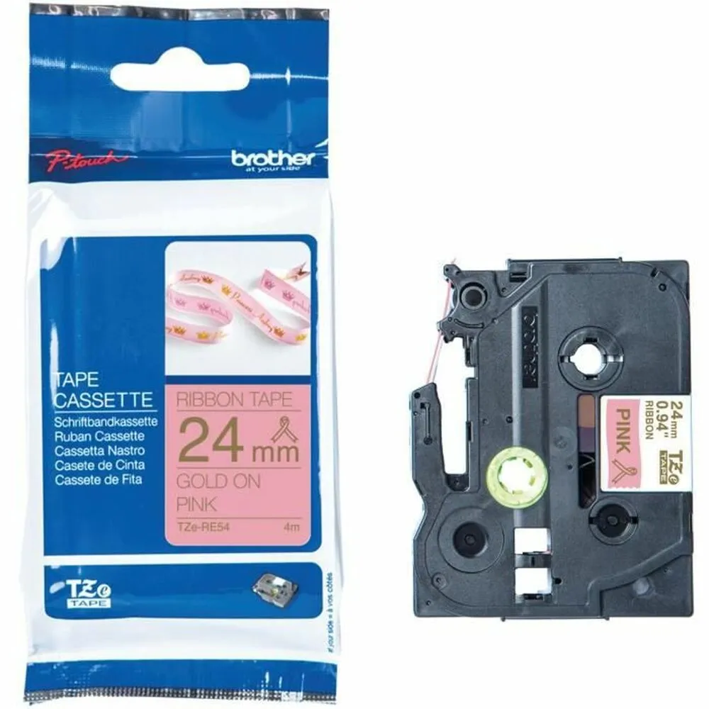 Nastro Laminato per Etichettatrici Brother TZE-RE54 Rosa