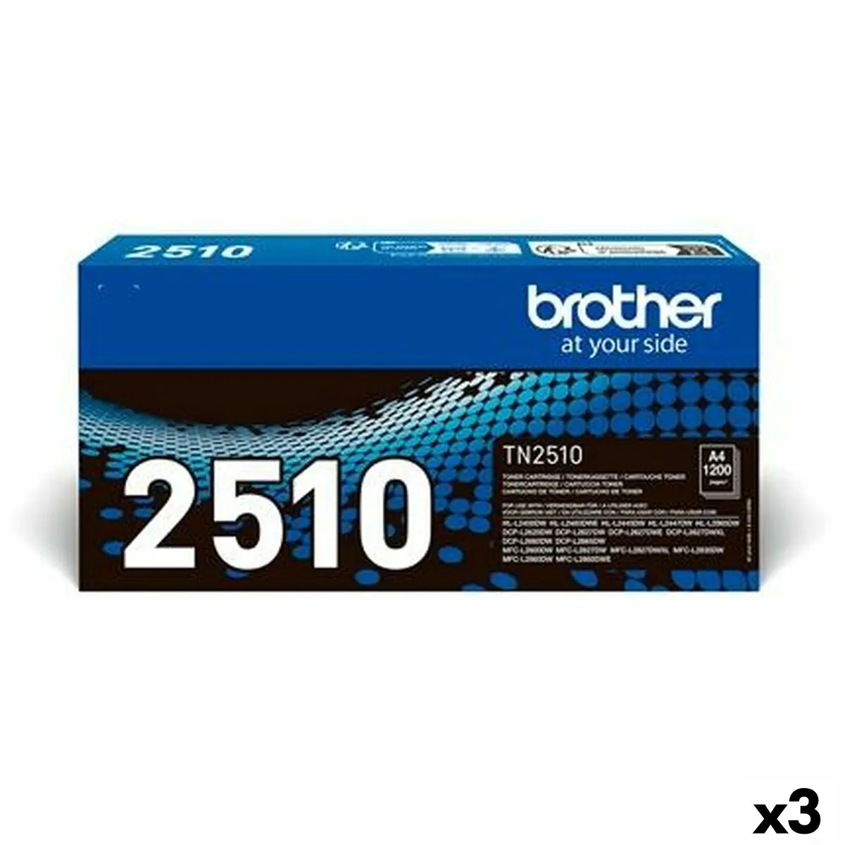 Toner Originale Brother HLL2400DW HLL2445DW DCPL2620DW DCPL2627DWXL DCPL26 Nero (3 Unità)