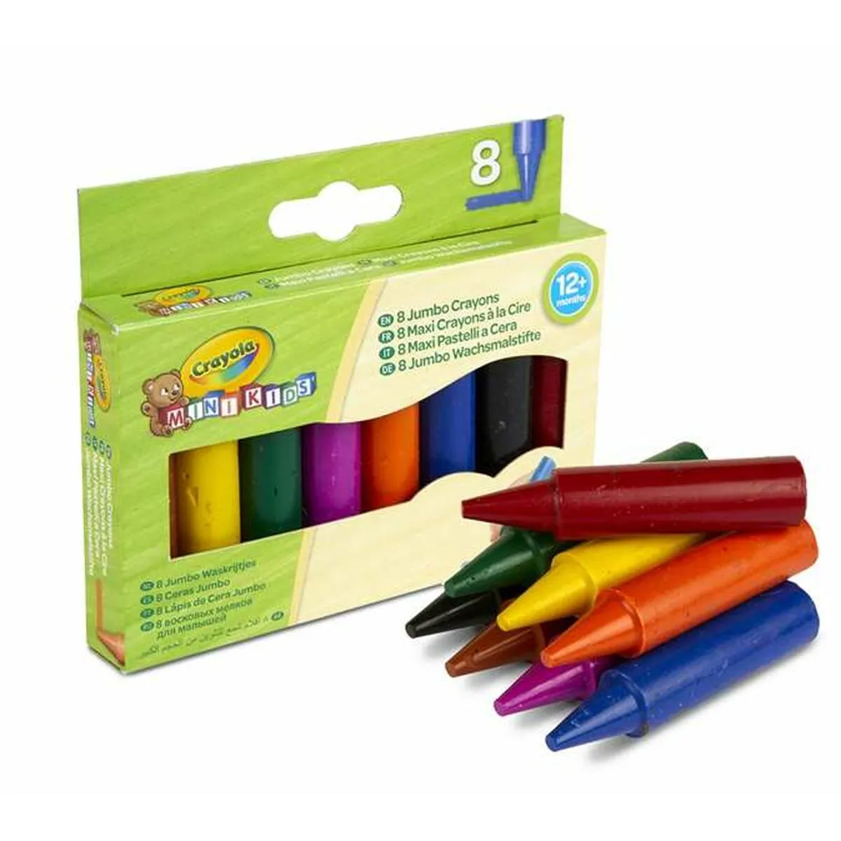 Colori a Cera Crayola Jumbo Plastica 8 Pezzi