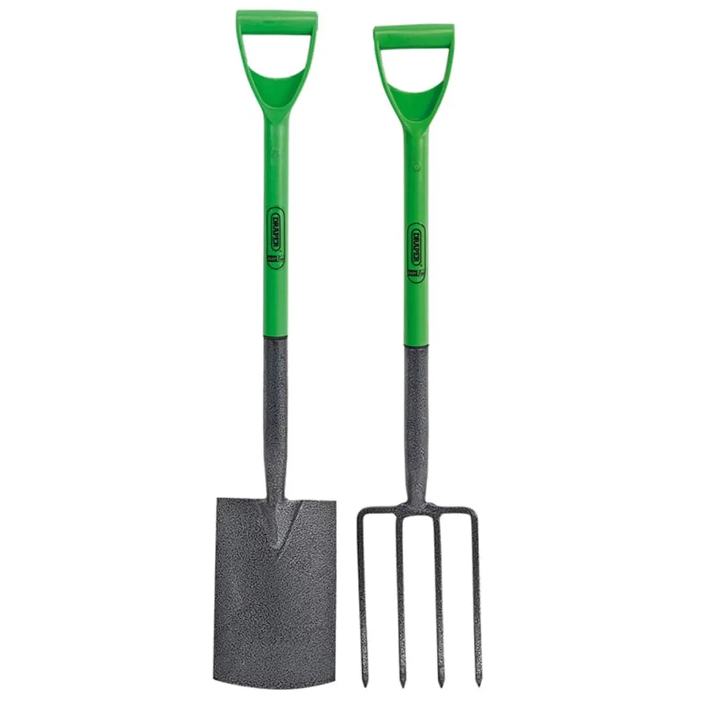 Draper Tools Set Pala/Forcella da Giardino Acciaio al Carbonio 28x18cm