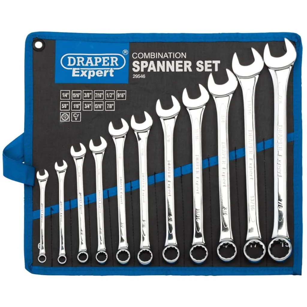 Draper Tools 11 Pezzi Set Chiavi Inglesi Misure Metriche Argento 29546