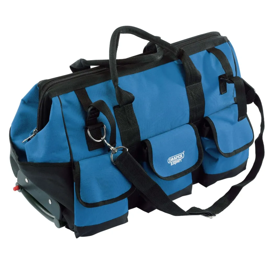 Draper Tools Borsa per Attrezzi con Ruote 60x30x35 cm Blu e Nera 58 L