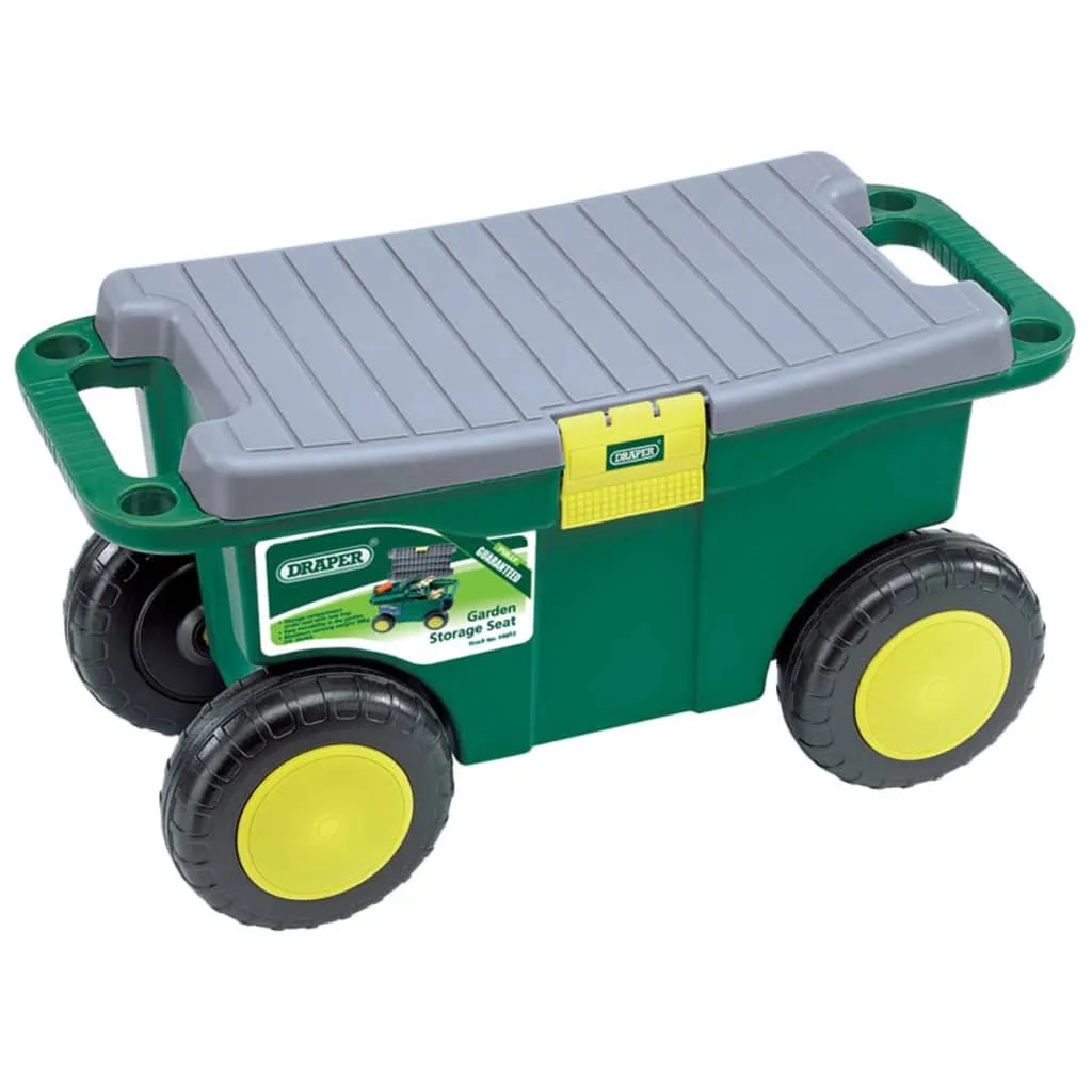 Draper Tools Carrello e Sedile da Giardino 56x27,2x30,4 cm Verde 60852