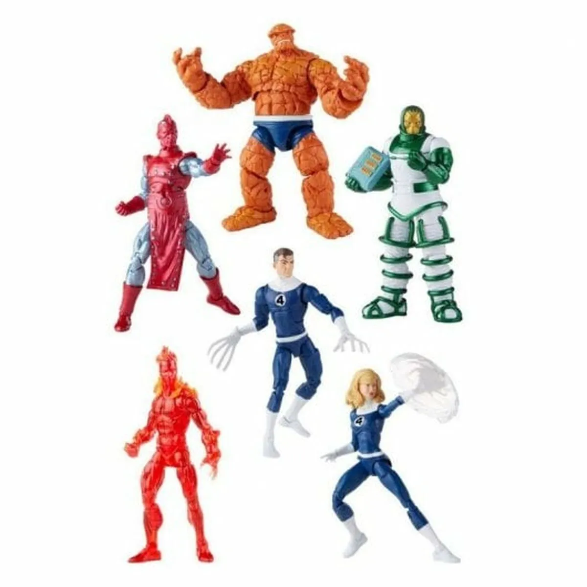 Personaggi d'Azione Hasbro Marvel Legends Fantastic Four Vintage 6 Pezzi