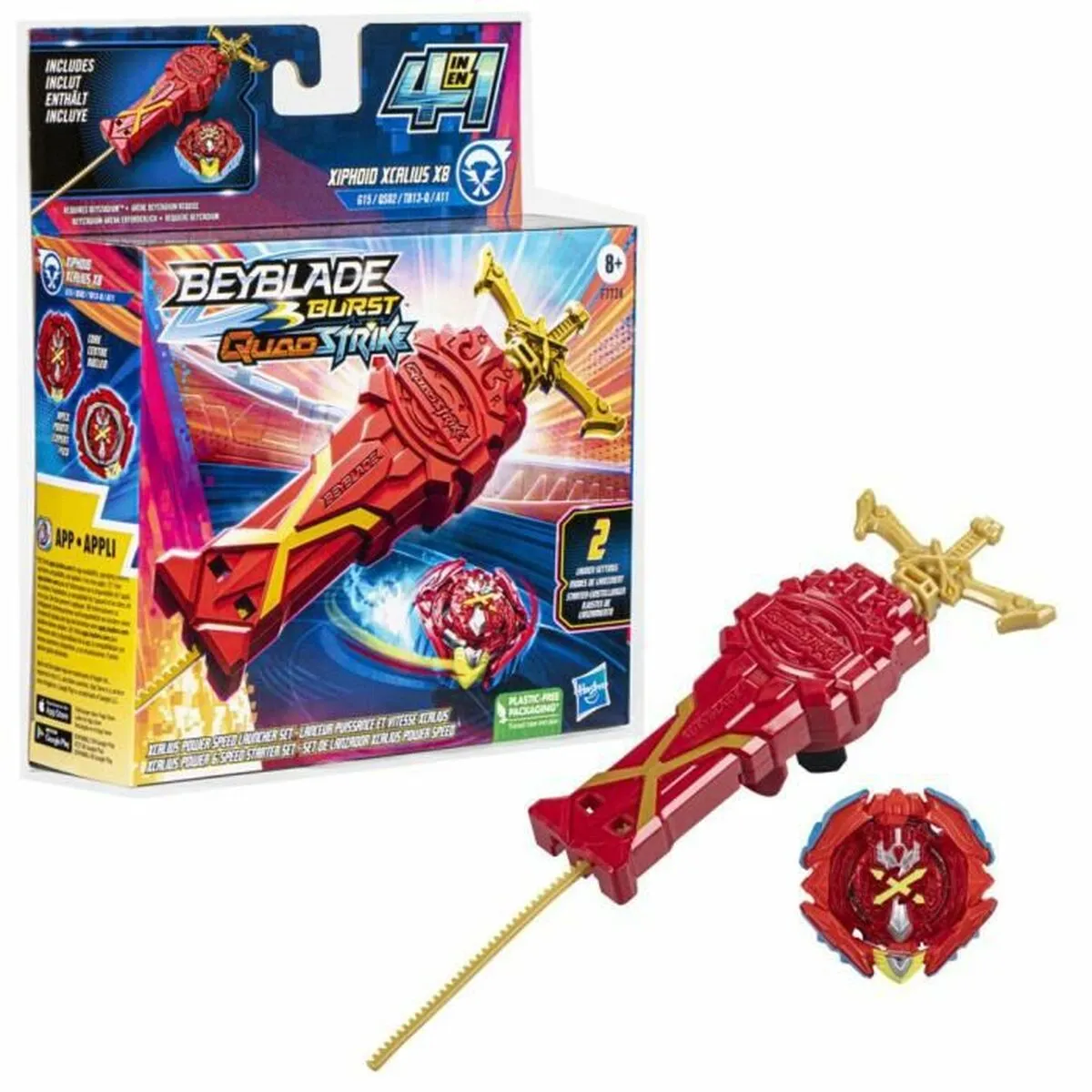 Trottola Hasbro Xcalius Power Speed Launcher Pack Beyblade