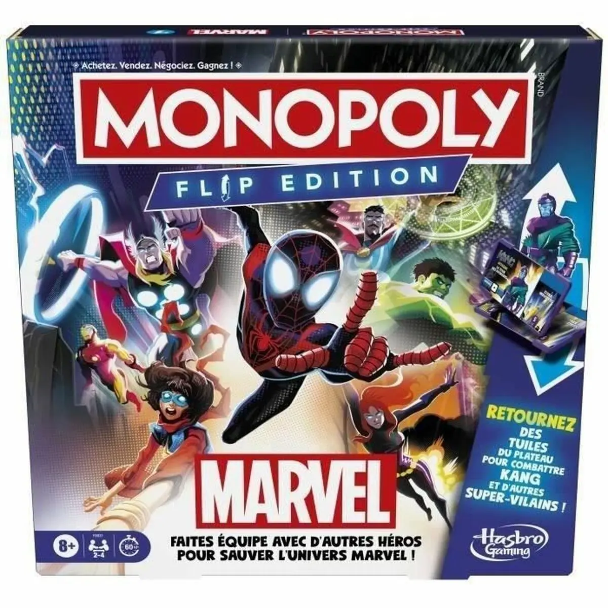 Gioco da Tavolo Hasbro Monopoly Flip Edition  MARVEL