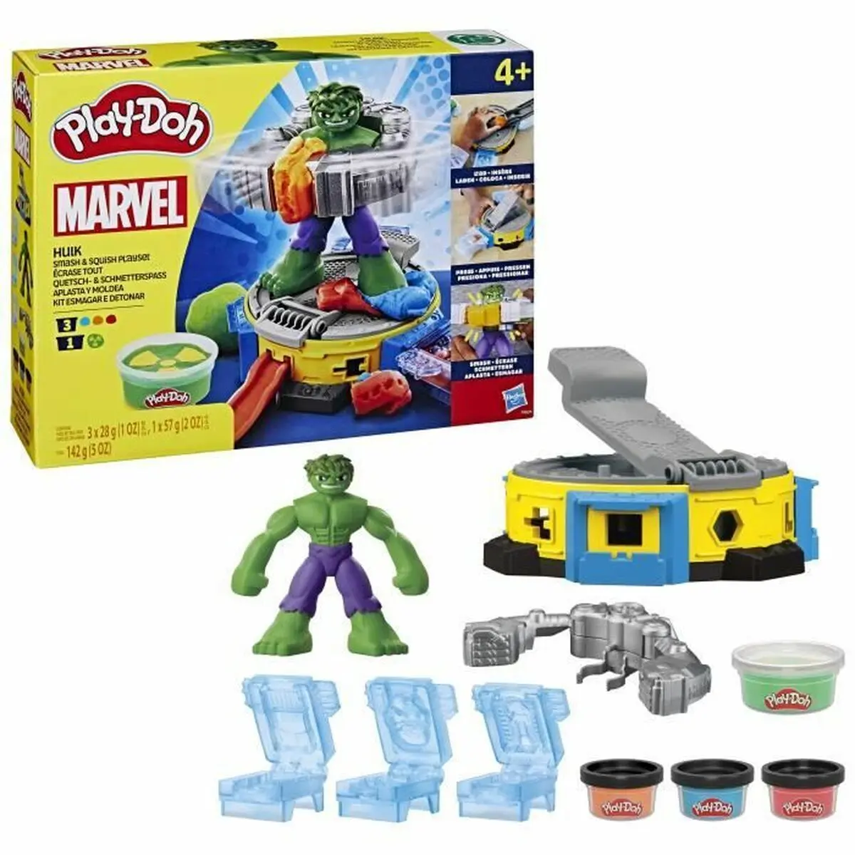 Set di Plastilina Play-Doh Hulk Smash It All Multicolore