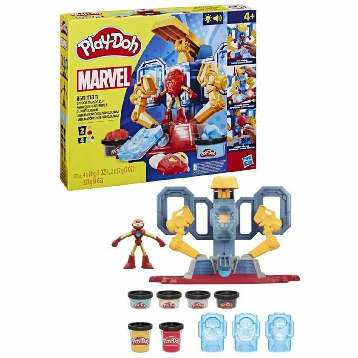 Set di Plastilina Play-Doh Iron Man Armor Factory Giallo