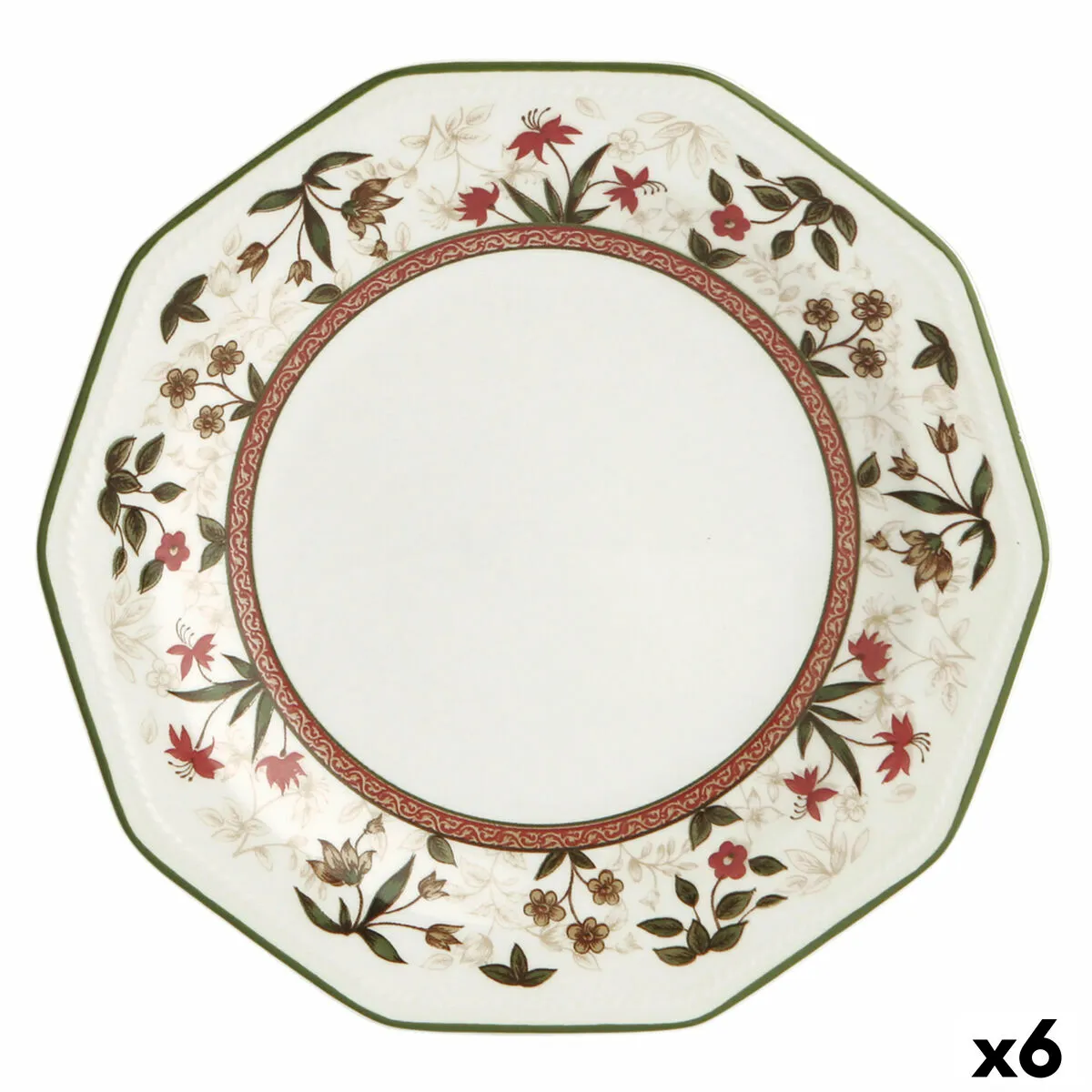 Piatto per Dolce Queen´s By Churchill Assam Floreale Ceramica servizio di piatti Ø 20,5 cm (6 Unità)