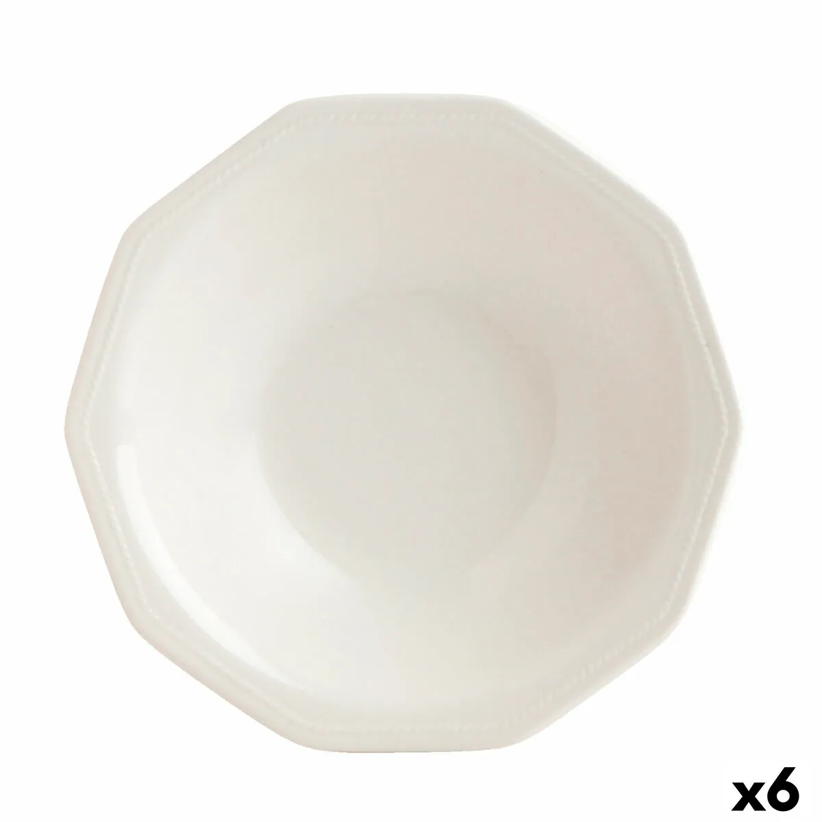 Piatto Fondo Churchill Artic Ceramica Bianco servizio di piatti (6 Unità) (ø 21,5 cm)