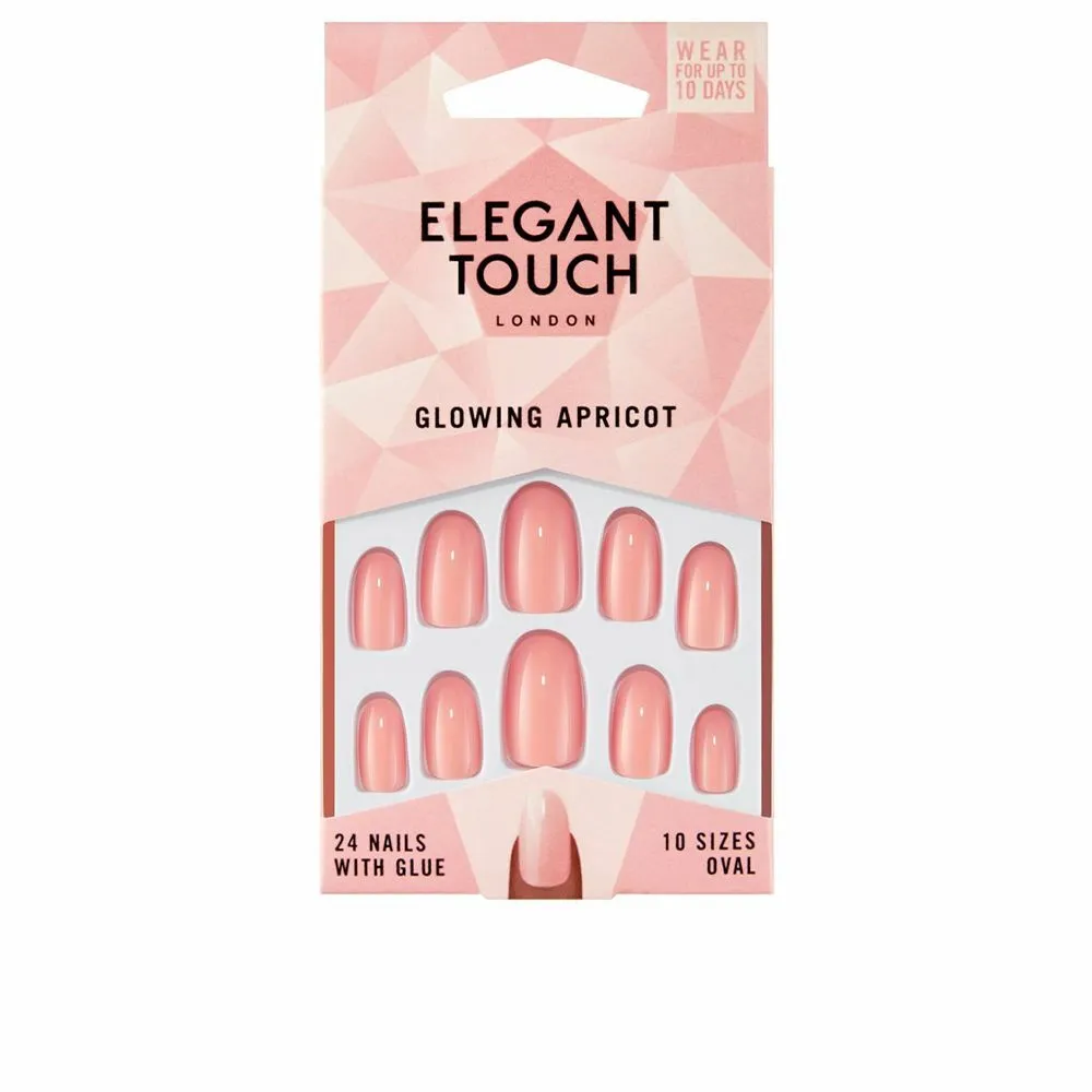 Unghie Finte Elegant Touch Polished Colour Glowing Apricot 24 Pezzi (24 uds)