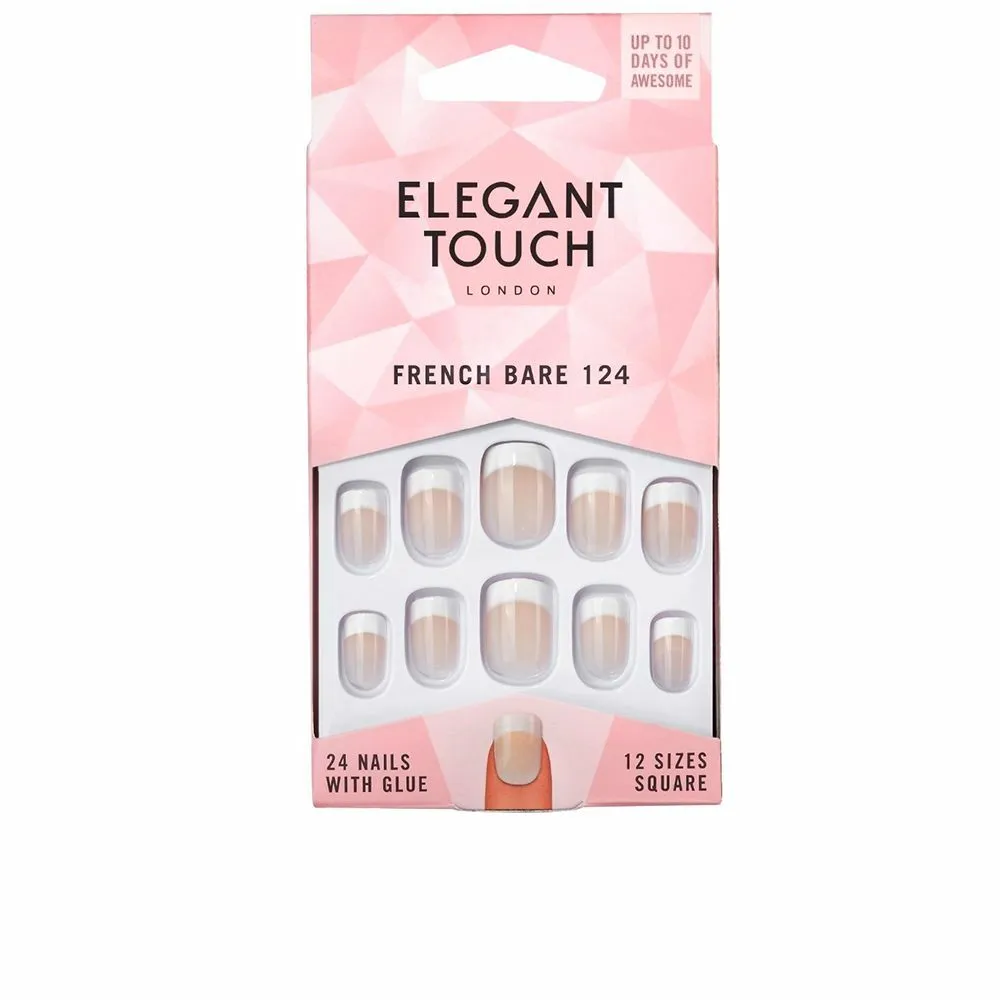 Unghie Finte Elegant Touch French S 24 Pezzi (24 uds)