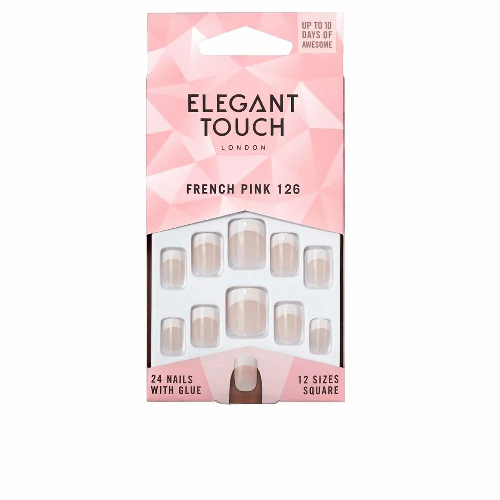 Unghie Finte Elegant Touch French S (24 uds)