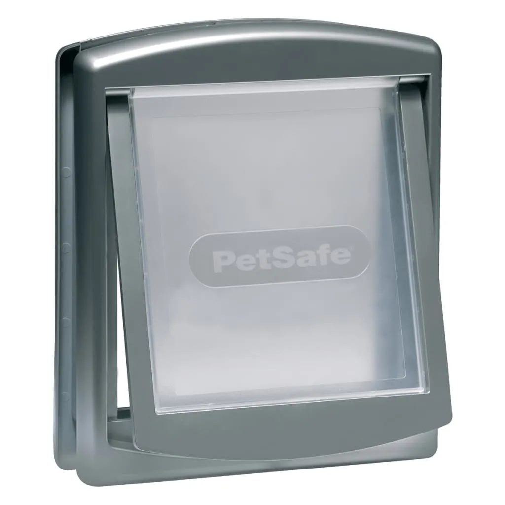 PetSafe Porta per Animali a 2 Direzioni 757 Media 26,7x22,8 cm Argento